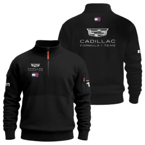 2026 Sergio Perez Cadillac F1 Teamwear Hoodie Quilted Waffle BLVACDL9226A4HQW - Black