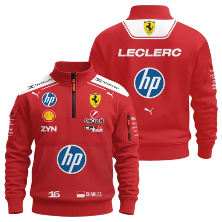 2026 Charles Leclerc Ferrari F1 Teamwear Sweatshirt Zipper BLVAFRR2226A1SHZ