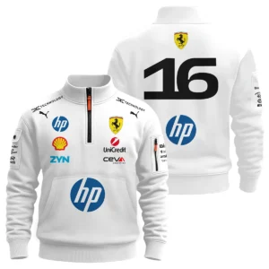 2026 Leclerc 16 Ferrari F1 Teamwear Hoodie Quilted Waffle BLVAFRR2226A2HQW