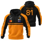 2026 Oscar Piastri McLaren F1 Teamwear Hoodie Quilted Waffle BLOP4226A1HQW - Orange