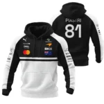 2026 Oscar Piastri McLaren F1 Teamwear Hoodie Quilted Waffle BLOP4226A2HQW - White