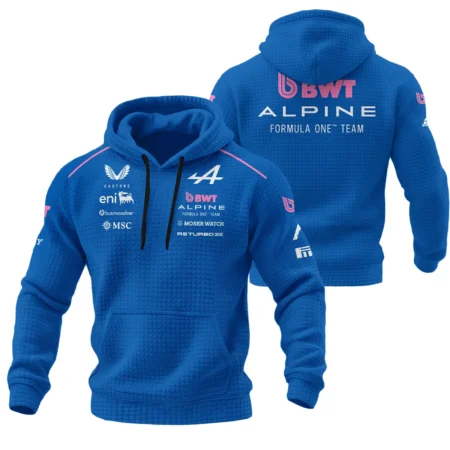 2026 Alpine F1 Teamwear Hoodie Quilted Waffle BLVAALP020226A01HQW