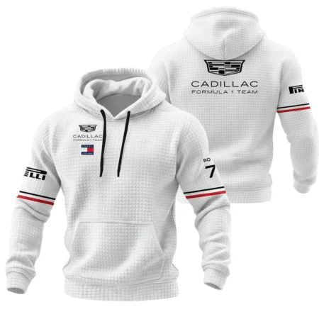 2026 Valtteri Bottas Cadillac F1 Teamwear Hoodie Quilted Waffle BLVACDL9226A1HQW - White