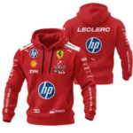 2026 Charles Leclerc Ferrari F1 Teamwear Hoodie Quilted Waffle BLVAFRR2226A1HQW