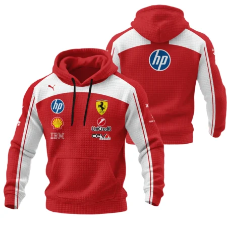 2026 Ferrari F1 Teamwear Hoodie Quilted Waffle BLVAFRR2226A5HQW