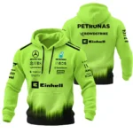 2026 Mercedes F1 Teamwear Hoodie Quilted Waffle BLVAMER1226A5HQW - Green