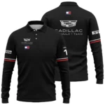 2026 Sergio Perez Cadillac F1 Teamwear Long Polo Shirt BLVACDL9226A4LPL - Black