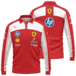 2026 Ferrari F1 Teamwear Long Polo Shirt BLVAFRR2226A5LPL