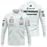 2026 Mercedes F1 Teamwear Long Polo Shirt BLVAMER1226A2LPL