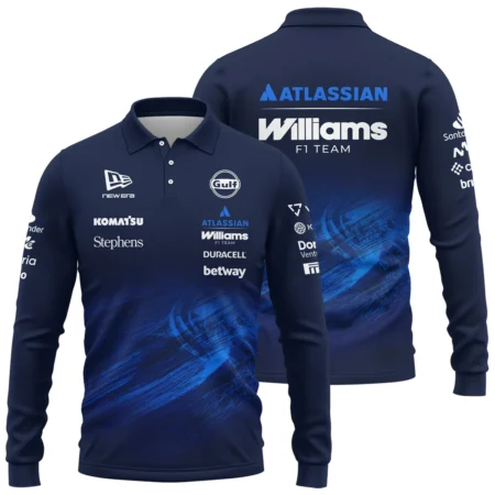 2026 Williams F1 Teamwear Long Polo Shirt BLVAWIL1226A1LPL
