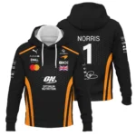 2026 Lando Norris McLaren F1 Teamwear Hoodie BLNR26226A1HD - Orange