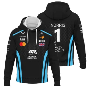 2026 Lando Norris McLaren F1 Teamwear Down & Puffer Jackets BLNR26226A3HCJ - Cyan