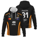 2026 Oscar Piastri McLaren F1 Teamwear Hoodie BLOP26226A1HD - Orange