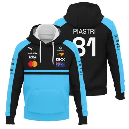 2026 Oscar Piastri McLaren F1 Teamwear Hoodie BLOP4226A3HD - Cyan