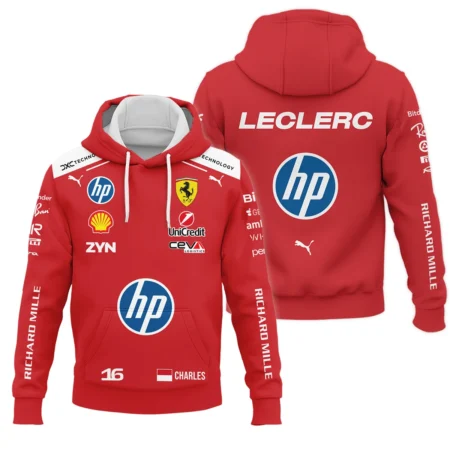 2026 Charles Leclerc Ferrari F1 Teamwear Hoodie BLVAFRR2226A1HD