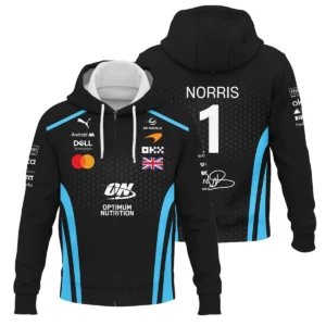 2026 Lando Norris McLaren F1 Teamwear Bomber BLNR26226A3BB - Cyan