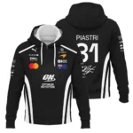 2026 Oscar Piastri McLaren F1 Teamwear Zipper Hoodie BLOP26226A2ZHD - White