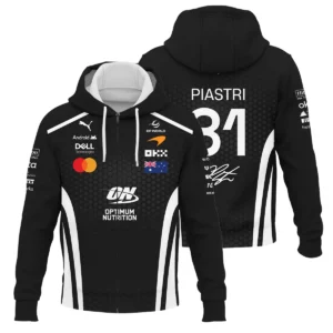 2026 Oscar Piastri McLaren F1 Teamwear Bomber BLOP26226A2BB - White