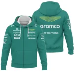 2026 Aston Martin F1 Teamwear Zipper Hoodie BLVAAM12226A1ZHD