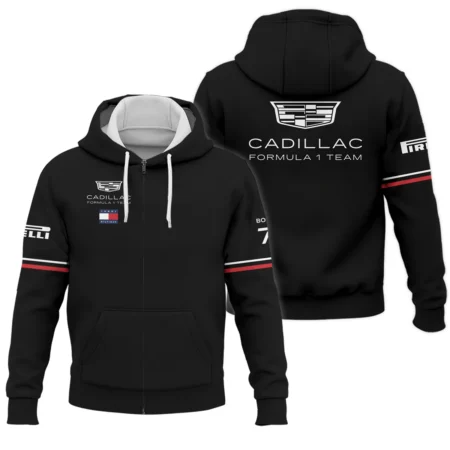 2026 Valtteri Bottas Cadillac F1 Teamwear Zipper Hoodie BLVACDL9226A2ZHD - Black