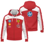 2026 Ferrari F1 Teamwear Zipper Hoodie BLVAFRR2226A5ZHD