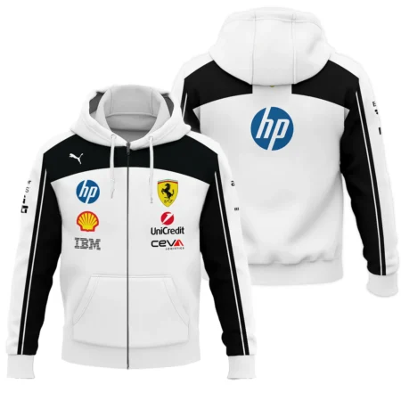 2026 Ferrari F1 Teamwear Zipper Hoodie BLVAFRR2226A6ZHD