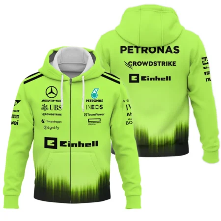 2026 Mercedes F1 Teamwear Zipper Hoodie BLVAMER1226A5ZHD - Green