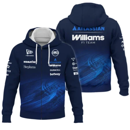 2026 Williams F1 Teamwear Zipper Hoodie BLVAWIL1226A1ZHD