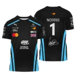 2026 Lando Norris McLaren F1 Teamwear T-Shirt BLNR26226A3TS - Cyan