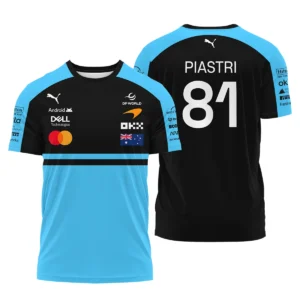 2026 Oscar Piastri McLaren F1 Teamwear Quarter Zip Sweatshirt BLOP4226A3QZS - Cyan