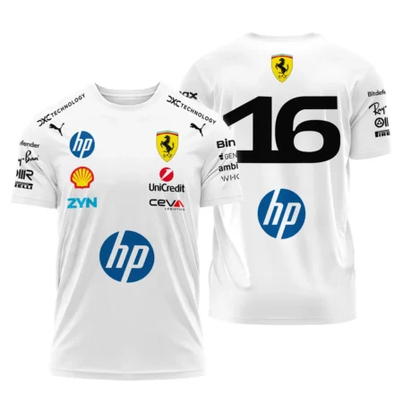 2026 Leclerc 16 Ferrari F1 Teamwear T-Shirt BLVAFRR2226A2TS