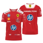 2026 Lewis Hamilton Ferrari F1 Teamwear T-Shirt BLVAFRR2226A3TS