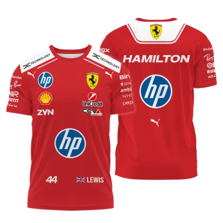 2026 Lewis Hamilton Ferrari F1 Teamwear T-Shirt BLVAFRR2226A3TS