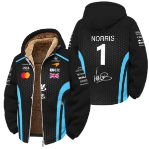 2026 Lando Norris McLaren F1 Teamwear Down & Puffer Jackets BLNR26226A3HCJ - Cyan