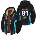 2026 Oscar Piastri McLaren F1 Teamwear Winter Fleece Jacket BLOP26226A3WFJ - Cyan