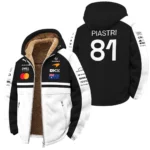 2026 Oscar Piastri McLaren F1 Teamwear Winter Fleece Jacket BLOP4226A2WFJ - White