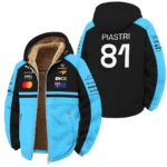 2026 Oscar Piastri McLaren F1 Teamwear Winter Fleece Jacket BLOP4226A3WFJ - Cyan