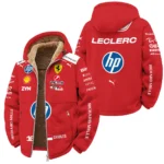 2026 Charles Leclerc Ferrari F1 Teamwear Winter Fleece Jacket BLVAFRR2226A1WFJ