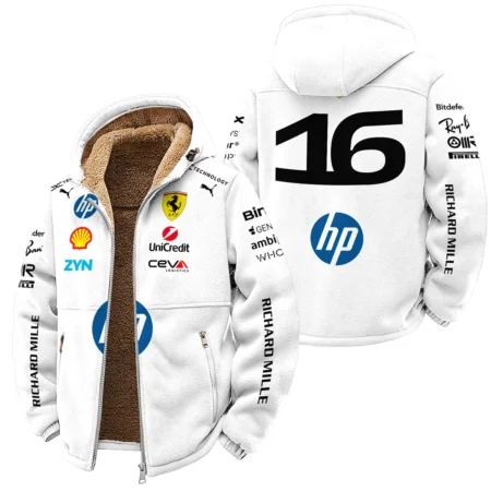 2026 Leclerc 16 Ferrari F1 Teamwear Winter Fleece Jacket BLVAFRR2226A2WFJ