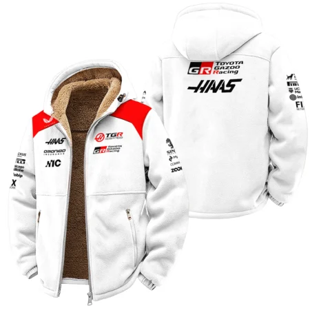 2026 Haas F1 Teamwear Winter Fleece Jacket BLVAHAAS9226A2WFJ - White