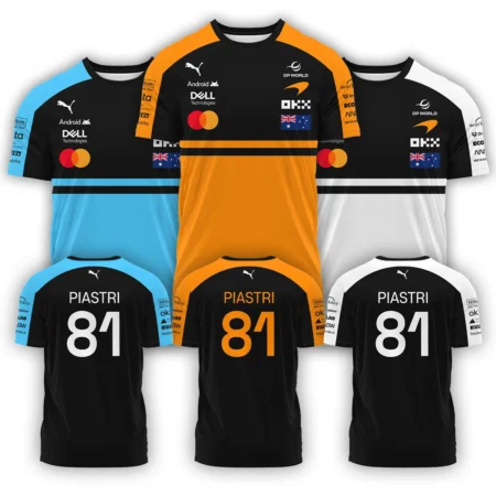2/3 Pack 2026 Oscar Piastri McLaren F1 Teamwear T-Shirt BLOP4226PKTS