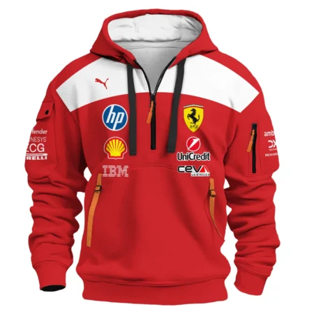 2026 Ferrari F1 Teamwear Hoodie Half Zip BLVAFRR2226A5HDF