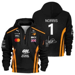 2026 Lando Norris McLaren F1 Teamwear Sweatshirt Zipper BLNR26226A1SHZ - Orange