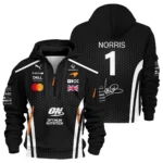 2026 Lando Norris McLaren F1 Teamwear Hoodie Half Zip BLNR26226A2HDF - White