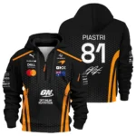 2026 Oscar Piastri McLaren F1 Teamwear Hoodie Half Zip BLOP26226A1HDF - Orange