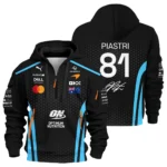 2026 Oscar Piastri McLaren F1 Teamwear Hoodie Half Zip BLOP26226A3HDF - Cyan