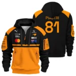 2026 Oscar Piastri McLaren F1 Teamwear Hoodie Half Zip BLOP4226A1HDF - Orange