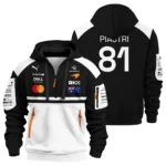2026 Oscar Piastri McLaren F1 Teamwear Hoodie Half Zip BLOP4226A2HDF - White