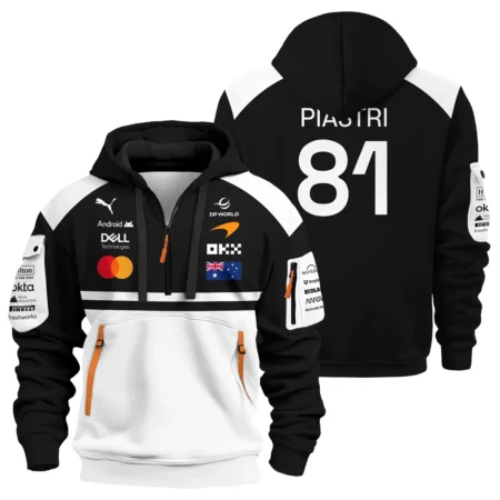 2026 Oscar Piastri McLaren F1 Teamwear Hoodie Half Zip BLOP4226A2HDF - White