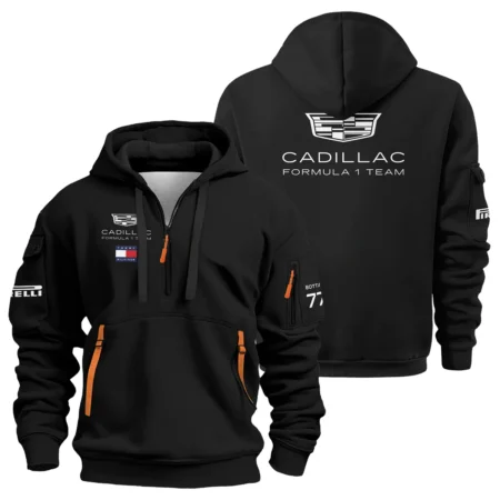 2026 Valtteri Bottas Cadillac F1 Teamwear Hoodie Half Zip BLVACDL9226A2HDF - Black